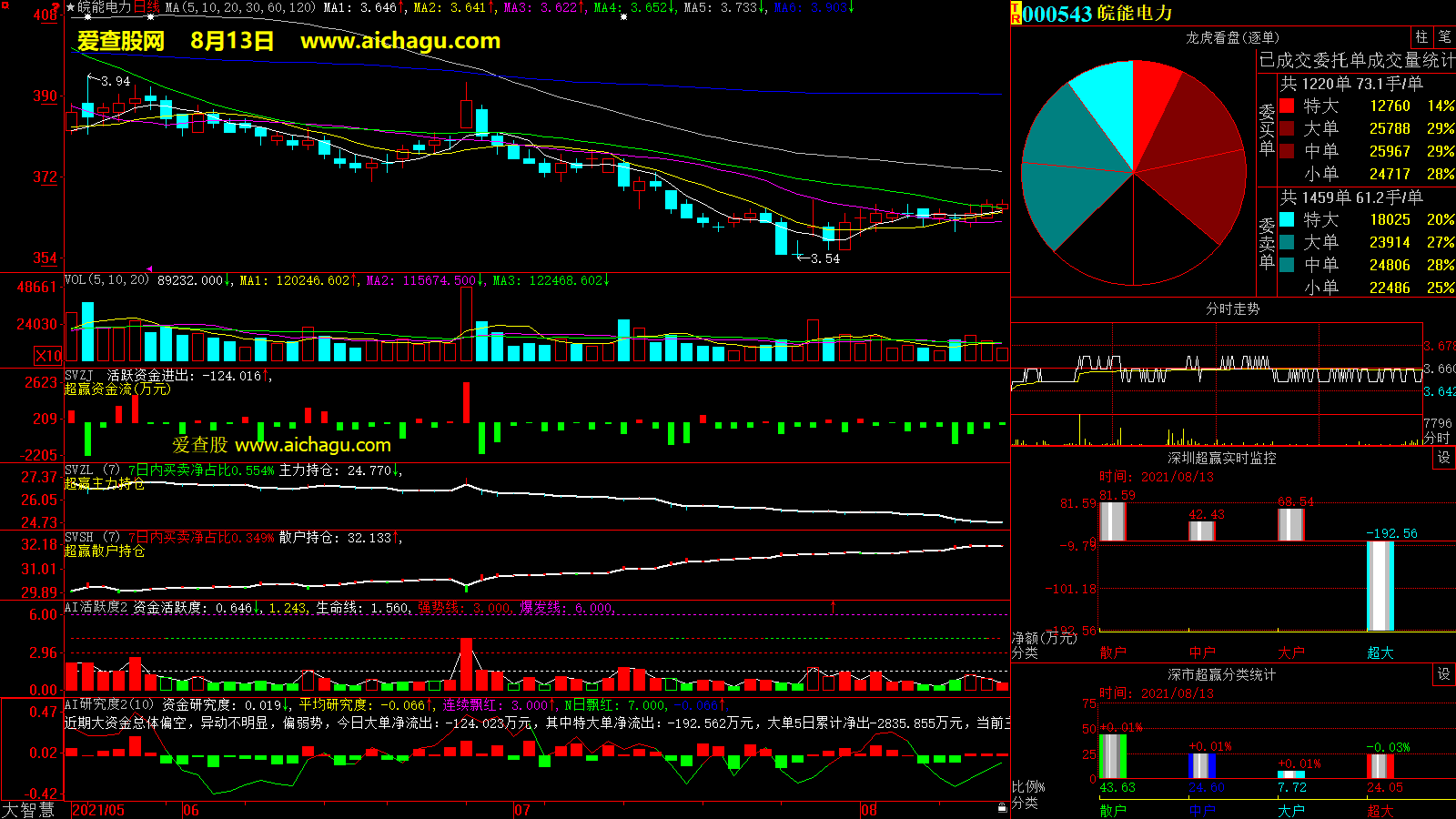 皖能电力(000543)大智慧超赢数据