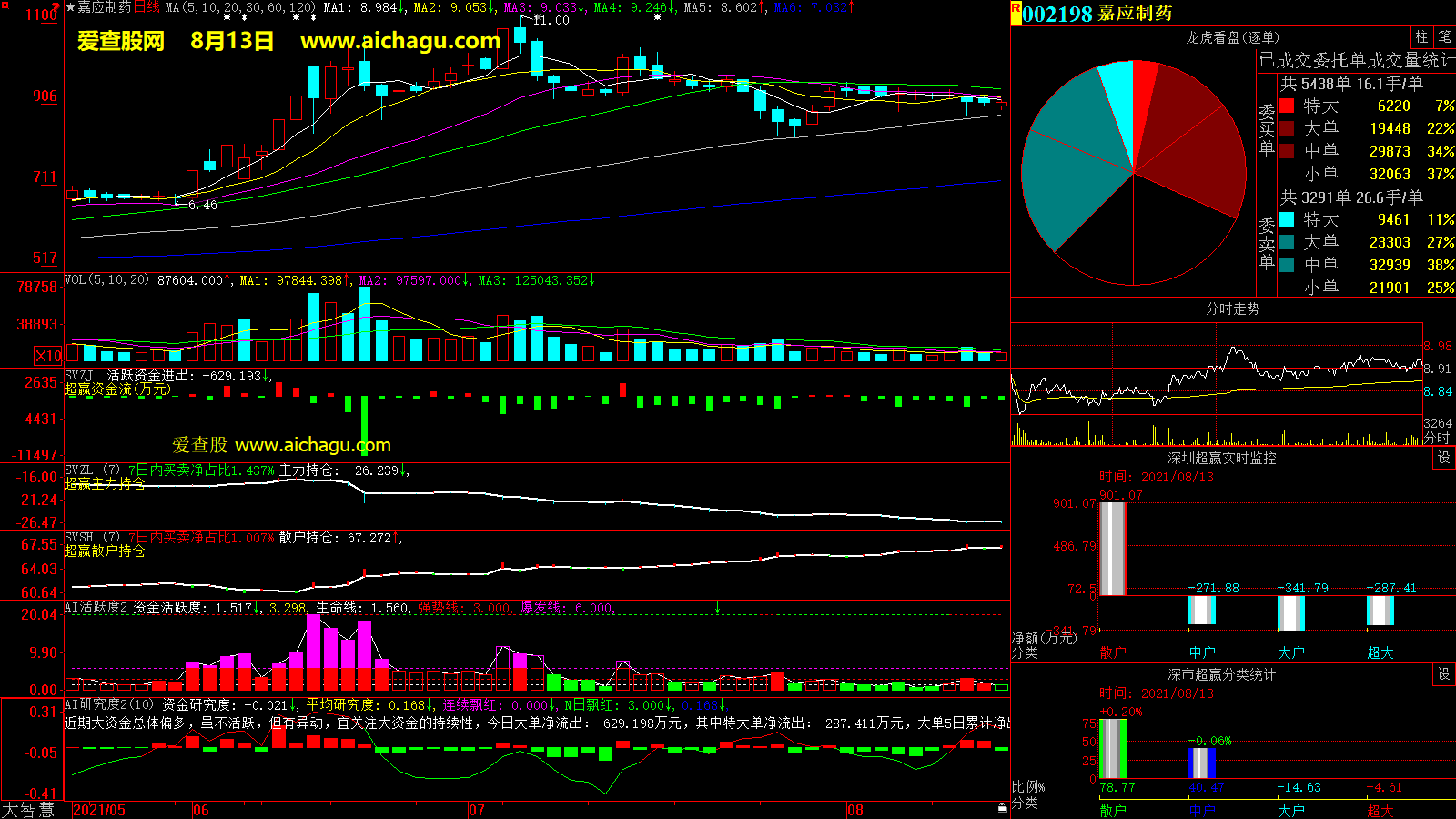 嘉应制药(002198)大智慧超赢数据