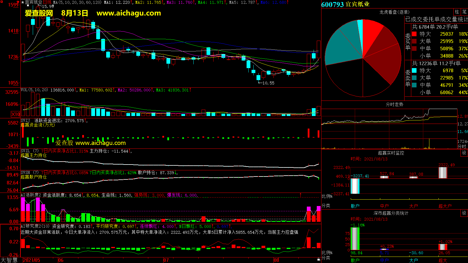 宜宾纸业(600793)大智慧超赢数据