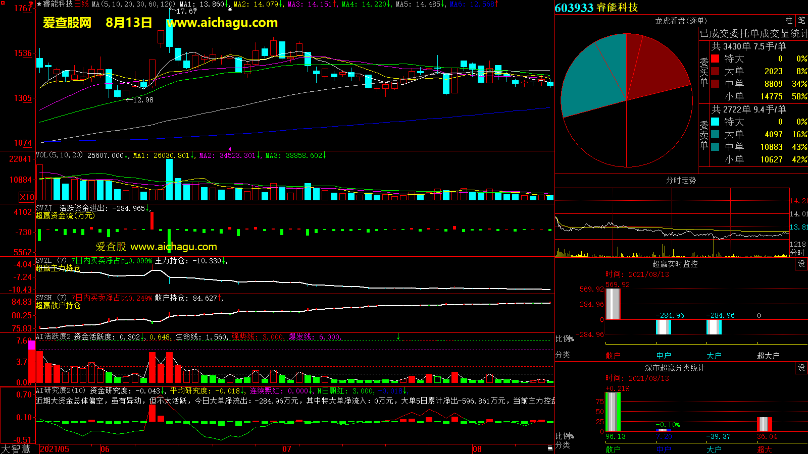 睿能科技(603933)大智慧超赢数据